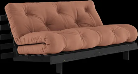 Karup Design Roots Sovasofa Med Roots Madras 160x200 Clay Brown/Sortlakeret