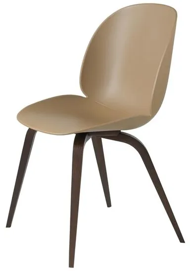 GUBI Beetle Spisebordsstol Træbase Røget Eg Matt/Pebble Brun